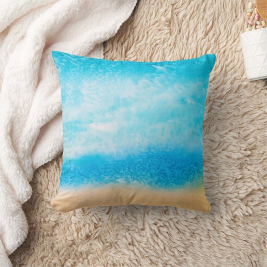 「ビーチ上」 クッション (ブランケット)