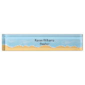 ビーチ不動産仲介業者テーマ デスクネームプレート (正面)