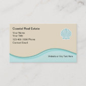 ビーチ不動産仲介業者名刺デザイン 名刺 (正面)