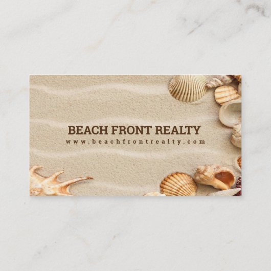 ビーチ不動産仲介業者名刺 名刺 (裏面)