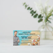 ビーチ不動産仲介業者名刺 名刺 (スタンド正面)