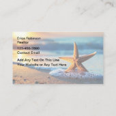 ビーチ不動産仲介業者沿岸海テーマ 名刺 (裏面)
