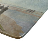 ビーチ中の男（干潮時の危険な仕事） カッティングボード (角)