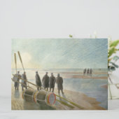 ビーチ中の男(干潮時の危険な仕事) カード (スタンド正面)