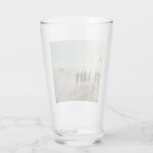 ビーチ中の男（干潮時の危険な仕事） タンブラーグラス (裏面)