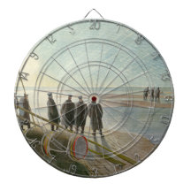 ビーチ中の男（干潮時の危険な仕事）