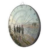 ビーチ中の男（干潮時の危険な仕事） ダーツボード (正面右)