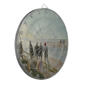 ビーチ中の男（干潮時の危険な仕事） ダーツボード (正面左)