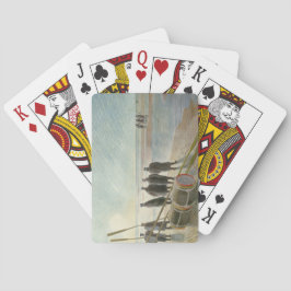 ビーチ中の男（干潮時の危険な仕事） トランプ