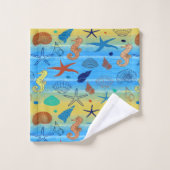 ビーチ主題 バスタオルセット (ウォッシュタオル)