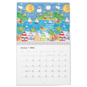 ビーチ予定表 カレンダー (1月 2026)