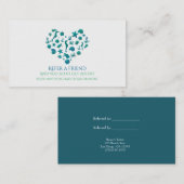 ビーチ事物ティール(緑がかった色)水の色モダン友人を参照 紹介カード (正面/裏面)