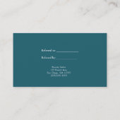 ビーチ事物ティール(緑がかった色)水の色モダン友人を参照 紹介カード (裏面)