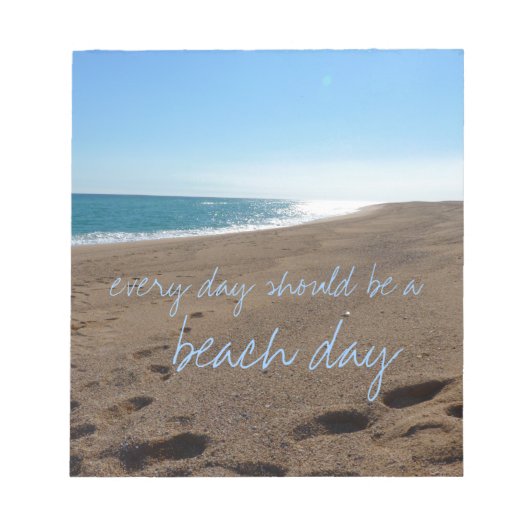 ビーチ付き引用文 ノートパッド (正面)