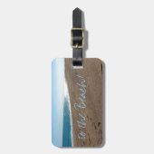 ビーチ付き引用文 ラゲッジタグ (正面縦)