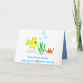 ビーチ仲間ごめんあいさつカード カード (裏面)