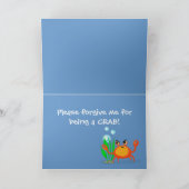 ビーチ仲間ごめんあいさつカード カード (内部)