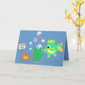 ビーチ仲間ごめんあいさつカード カード (黄色い花)