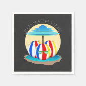 ビーチ仲間ビート熱:太陽のアウト、フィンのアウト! スタンダードカクテルナプキン (正面)