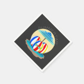 ビーチ仲間ビート熱:太陽のアウト、フィンのアウト! スタンダードカクテルナプキン (角)