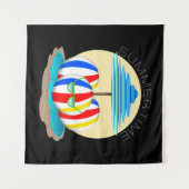 ビーチ仲間ビート熱：太陽のアウト、フィンのアウト！ タペストリー (正面(横))