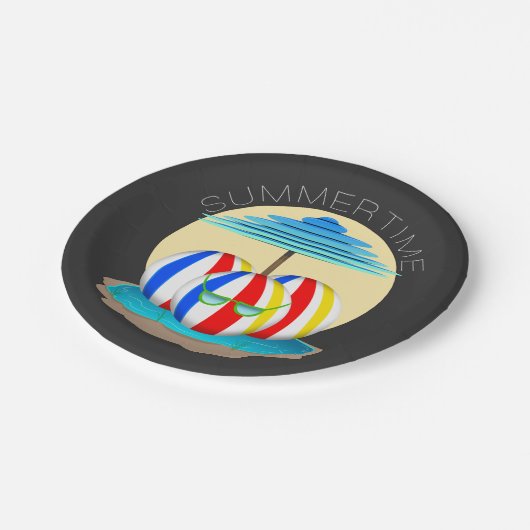 ビーチ仲間ビート熱:太陽のアウト、フィンのアウト! ペーパープレート (アングル)
