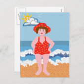 ビーチ休日 シーズンポストカード (正面/裏面)