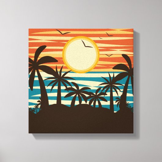 ビーチ休暇 キャンバスプリント (正面)