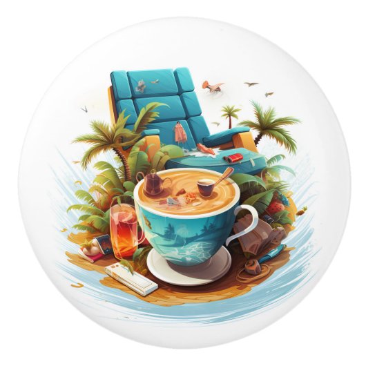 ビーチ休暇 セラミックノブ (正面)