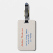 ビーチ休暇 |プおもしろいン |帆船 ラゲッジタグ (裏面縦)