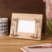 ビーチ休暇 レーザー彫刻フレーム (左)