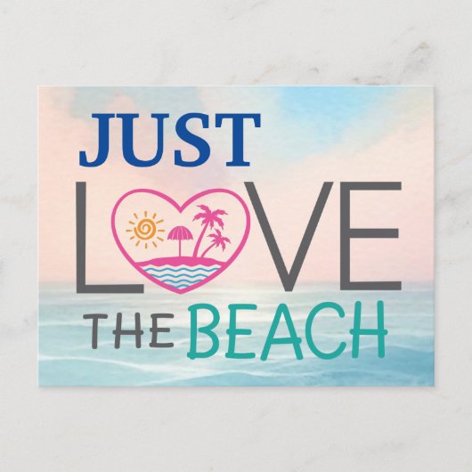 ビーチ休暇 案内ポストカード (正面)