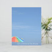 ビーチ傘の生活がより良いブルースクラップブック紙 (スタンド正面)