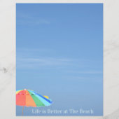 ビーチ傘の生活がより良いブルースクラップブック紙 (正面)