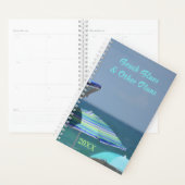 ビーチ傘の色合いブルーカスタマイズ可能 プランナー手帳 (ディスプレー)