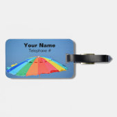 ビーチ傘ブライトカラフル ラゲッジタグ (裏面横)