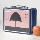 ビーチ傘付き弁当箱デザイン メタルランチボックス (インサイチュ)