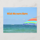 ビーチ傘海ビューフォト ポストカード (正面)