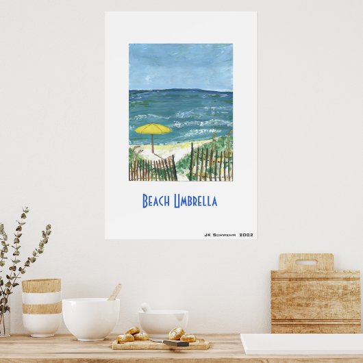 ビーチ傘 ポスター (キッチン)