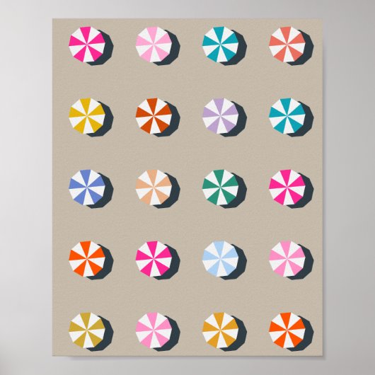 ビーチ傘 ポスター (正面)