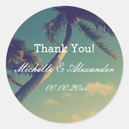 ビーチ先の結婚式の好意のシールとシール ラウンドシール