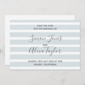 ビーチ先の結婚式の日付を保存 セーブザデート (正面/裏面)