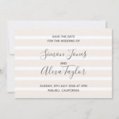 ビーチ先の結婚式の日付を保存 セーブザデート (正面)