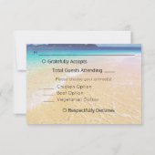ビーチ先ウェディングと食事オプション 出欠カード (裏面)