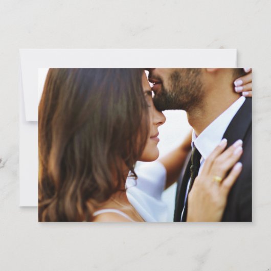 ビーチ先ウェディングフォト日付の保存 セーブザデート (裏面)