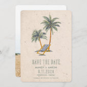 ビーチ先ウェディングフォト セーブザデート (正面/裏面)