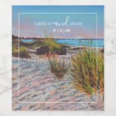 ビーチ先ウェディングフライトワインラベル ワインラベル (シングルラベル)