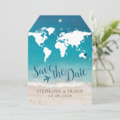 ビーチ先ウェディング荷物タグ (スタンド正面)