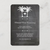 ビーチ先シャルボードタイポグラフィ招待状 エンクロージャーカード (裏面)