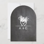 ビーチ先シャルボードタイポグラフィ招待状 招待状 (裏面)